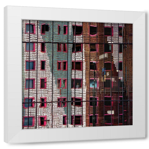 the trapped illusion White Modern Wood Framed Art Print by Claes, Gilbert