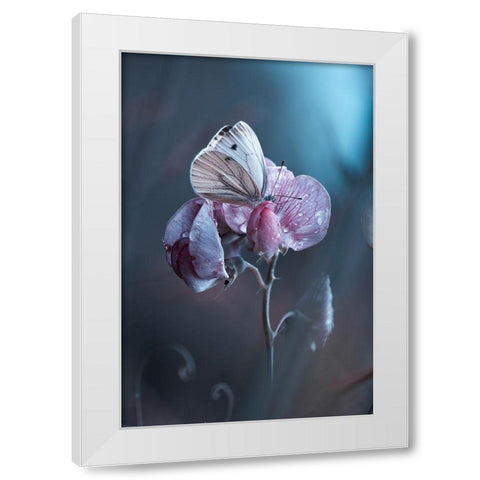 Tainted Love White Modern Wood Framed Art Print by Bravin, Fabien