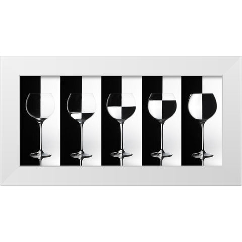 Black and White White Modern Wood Framed Art Print by Reindl, Doris