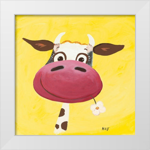 Autoportrait White Modern Wood Framed Art Print by NAT