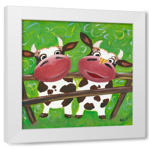 Le printemps White Modern Wood Framed Art Print by NAT