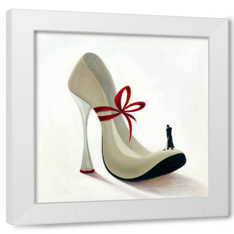 Highheels - Romance White Modern Wood Framed Art Print by Panasenko, Inna