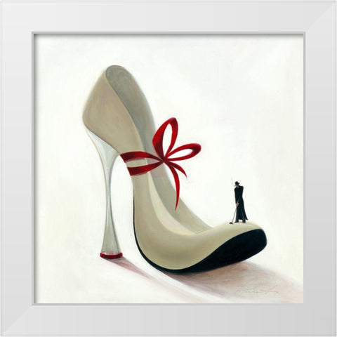 Highheels - Romance White Modern Wood Framed Art Print by Panasenko, Inna