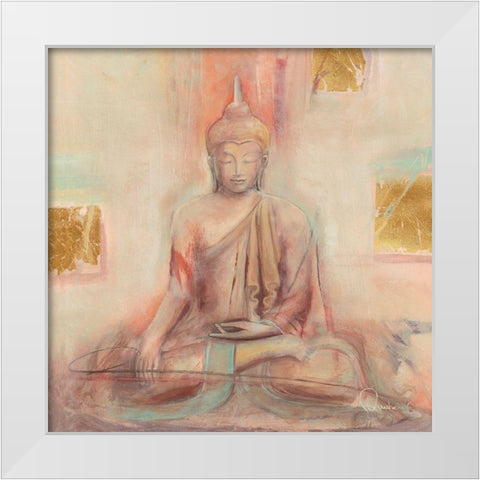 Buddha I White Modern Wood Framed Art Print by Amrhein, Elvira