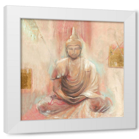 Buddha II White Modern Wood Framed Art Print by Amrhein, Elvira