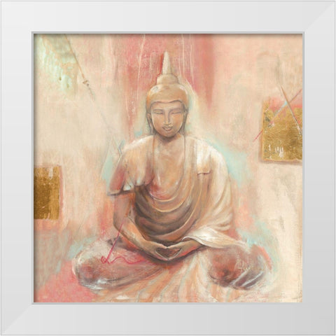 Buddha II White Modern Wood Framed Art Print by Amrhein, Elvira