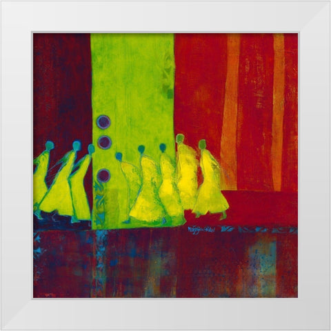 Red Carpet I White Modern Wood Framed Art Print by van Ginkel, Marjolijn