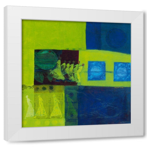 Windward White Modern Wood Framed Art Print by van Ginkel, Marjolijn