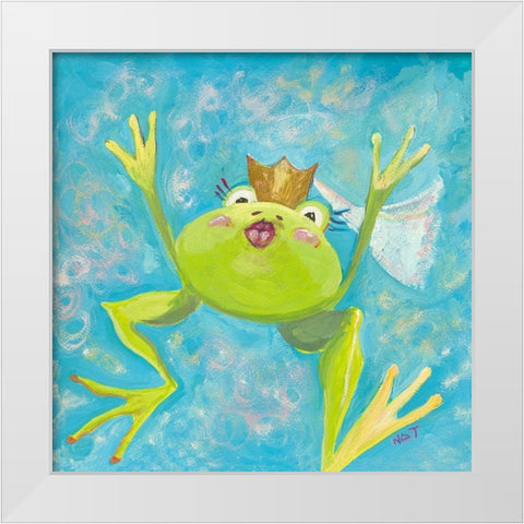 C est toi que j aime White Modern Wood Framed Art Print by NAT