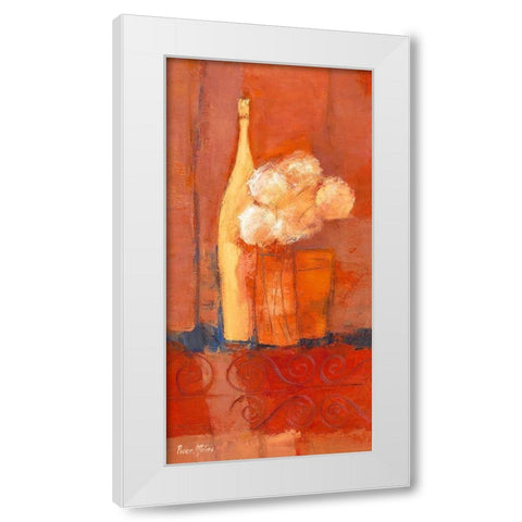 Composition au bouquet White Modern Wood Framed Art Print by Pivier-Attolini, Regine