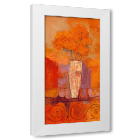 Bouquet aux volutes White Modern Wood Framed Art Print by Pivier-Attolini, Regine