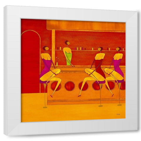 Art Cafe II White Modern Wood Framed Art Print by Ona