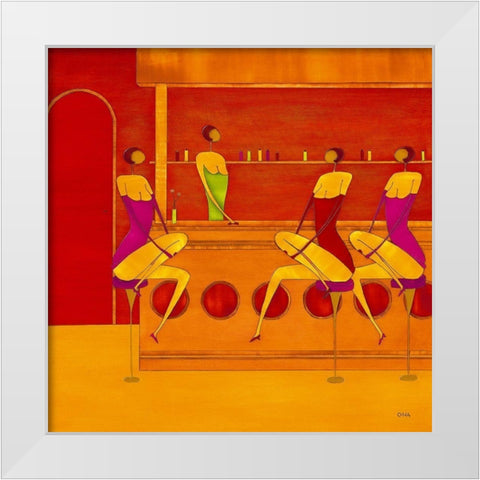 Art Cafe II White Modern Wood Framed Art Print by Ona