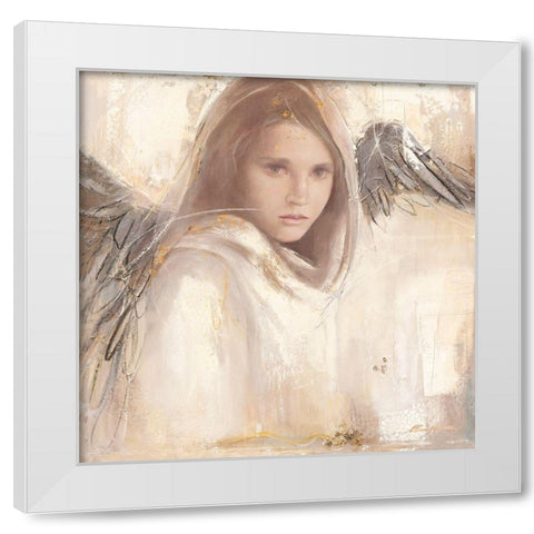 L ange rebelle White Modern Wood Framed Art Print by Amrhein, Elvira
