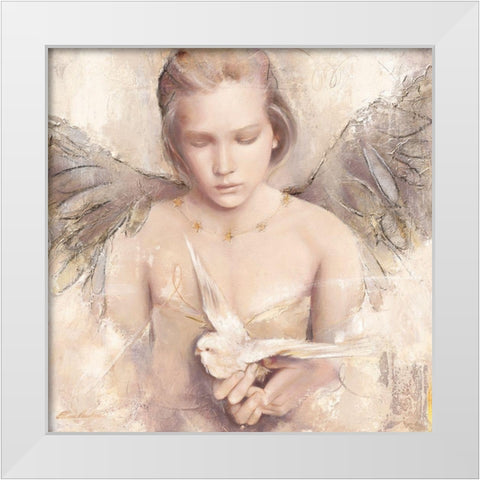 Reverie d ange White Modern Wood Framed Art Print by Amrhein, Elvira