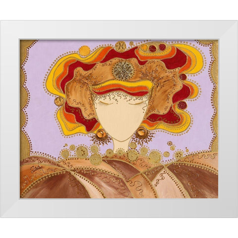 Anita White Modern Wood Framed Art Print by Bismuth, Zed