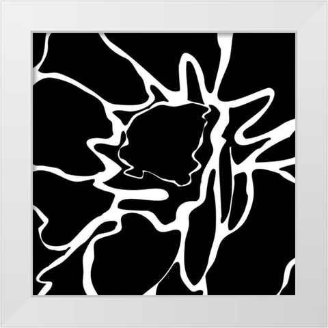 Abstract Wright White Modern Wood Framed Art Print by Talva Design