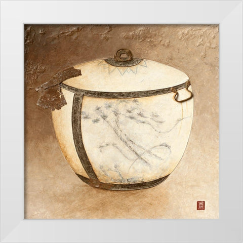 Opium White Modern Wood Framed Art Print by Thiry, Diana