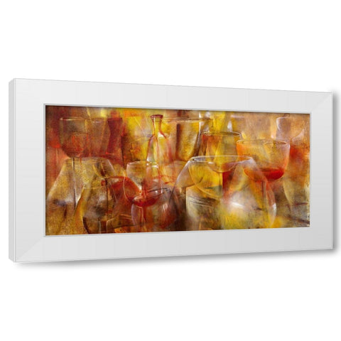 Party I White Modern Wood Framed Art Print by Schmucker, Annette