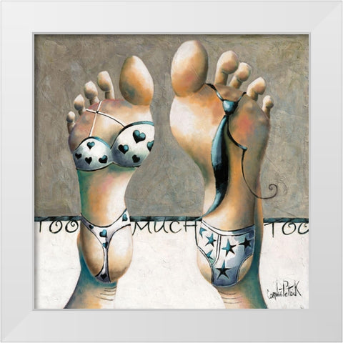 Too Much II White Modern Wood Framed Art Print by Cornee, Patrick