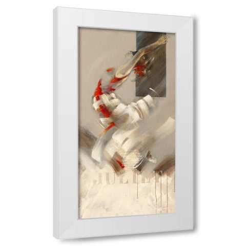Juliet White Modern Wood Framed Art Print by Meijering, Kitty