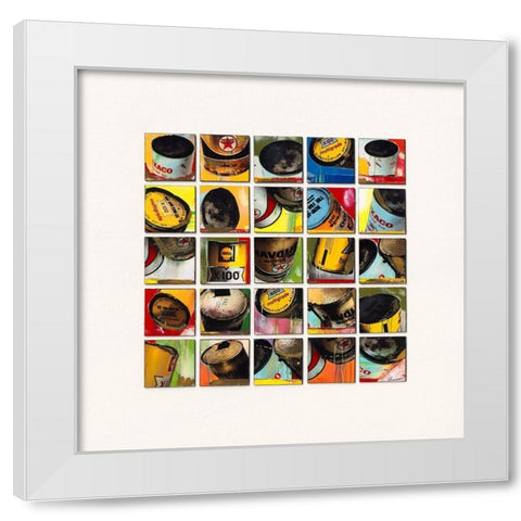 Texaco Pop Art White Modern Wood Framed Art Print by Cosentino, Jean