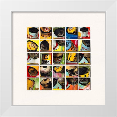 Texaco Pop Art White Modern Wood Framed Art Print by Cosentino, Jean