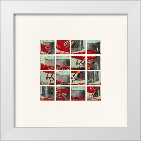 Tomato Soup by JC-d apres A.Warhol White Modern Wood Framed Art Print by Cosentino, Jean