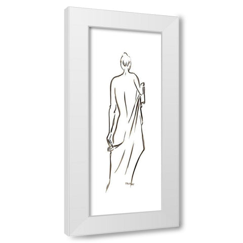 Euphrosyne White Modern Wood Framed Art Print by Marteau, Frederique