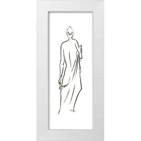 Euphrosyne White Modern Wood Framed Art Print by Marteau, Frederique