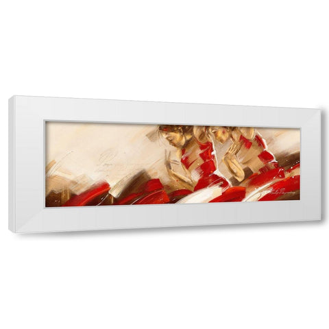 Spirit of Dance II White Modern Wood Framed Art Print by Meijering, Kitty