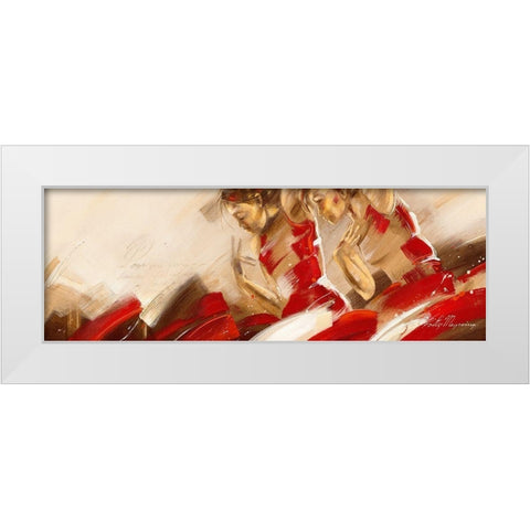 Spirit of Dance II White Modern Wood Framed Art Print by Meijering, Kitty
