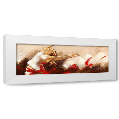 Celebrate White Modern Wood Framed Art Print by Meijering, Kitty