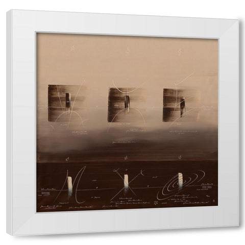 Sens et non sens II White Modern Wood Framed Art Print by Becam, Carole