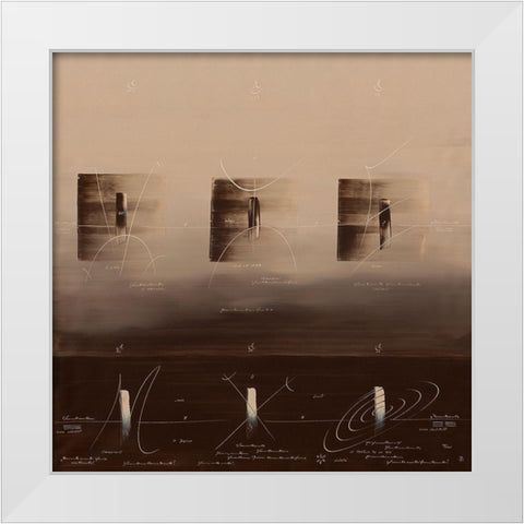 Sens et non sens II White Modern Wood Framed Art Print by Becam, Carole