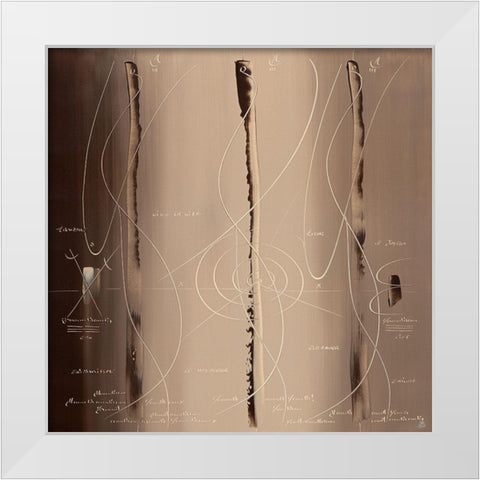 Sens et non sens IV White Modern Wood Framed Art Print by Becam, Carole