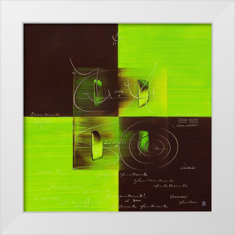 Sens et non sens VI White Modern Wood Framed Art Print by Becam, Carole