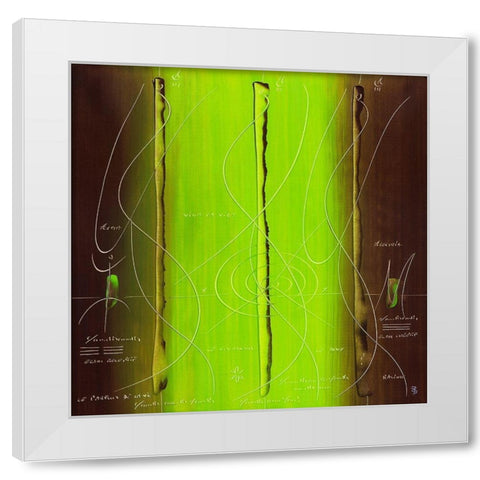 Sens et non sens VIII White Modern Wood Framed Art Print by Becam, Carole