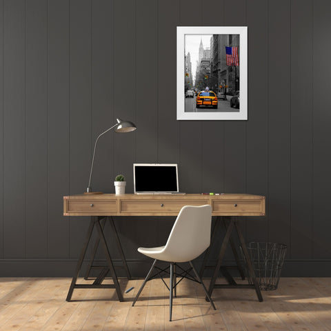 42nd and Lex White Modern Wood Framed Art Print by Terrible, Aurelien