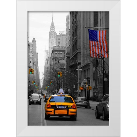 42nd and Lex White Modern Wood Framed Art Print by Terrible, Aurelien