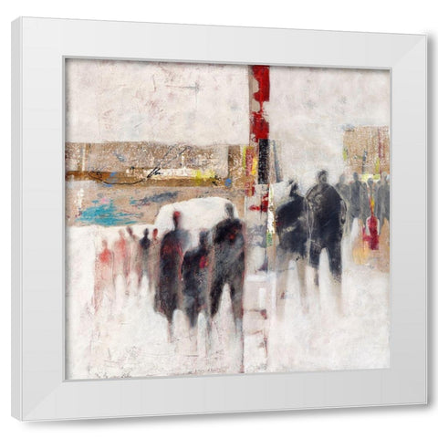 Heimwee White Modern Wood Framed Art Print by van Ginkel, Marjolijn