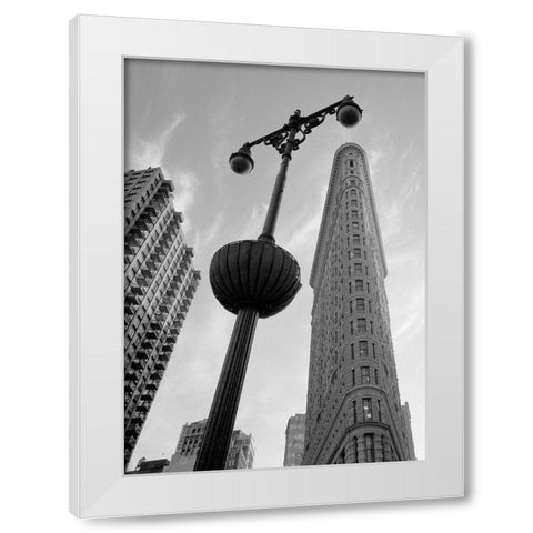 New York Flatiron I White Modern Wood Framed Art Print by Butcher, Dave