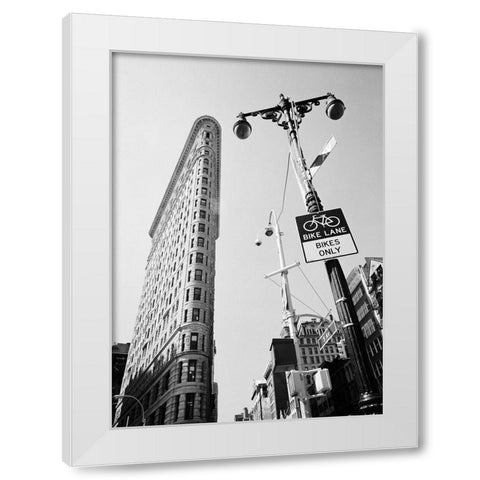 New York Flatiron II White Modern Wood Framed Art Print by Butcher, Dave