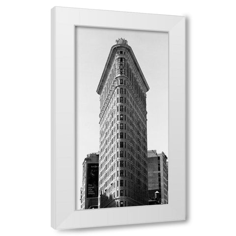 New York Flatiron III White Modern Wood Framed Art Print by Butcher, Dave