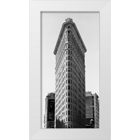 New York Flatiron III White Modern Wood Framed Art Print by Butcher, Dave