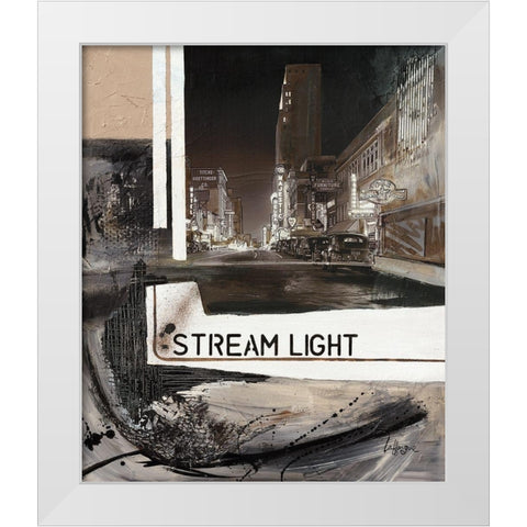 Stream Light White Modern Wood Framed Art Print by Laffargue, Caroline