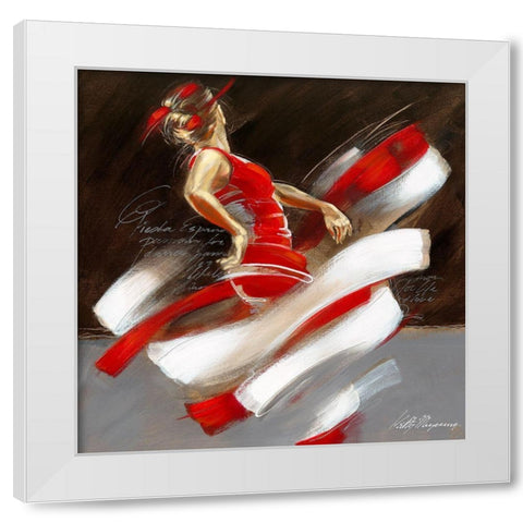 Pasion II White Modern Wood Framed Art Print by Meijering, Kitty