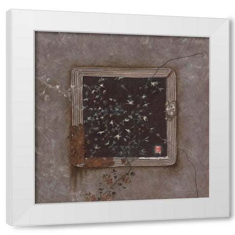 Nacht Bloemsen White Modern Wood Framed Art Print by Thiry, Diana