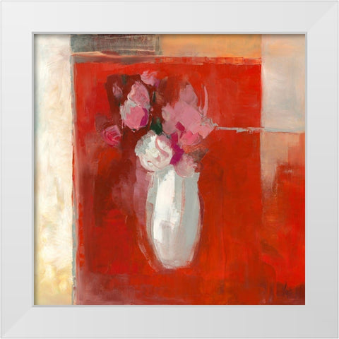 Roses rouges White Modern Wood Framed Art Print by Parise, Chantal