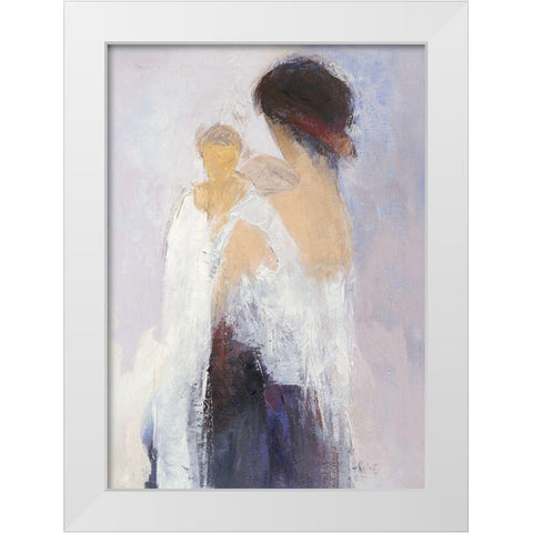Maternite I White Modern Wood Framed Art Print by Parise, Chantal